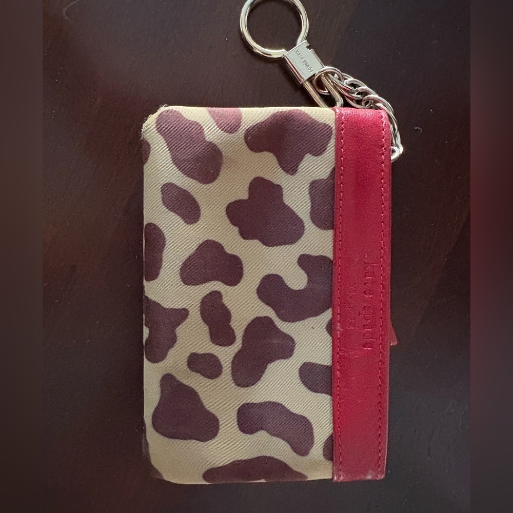 Kate Spade Red Trim and animal print wallet